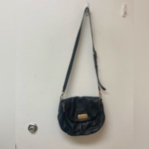 MARC JACOBS Iconic Natasha Style Black Leather Shoulder Crossbody Bag